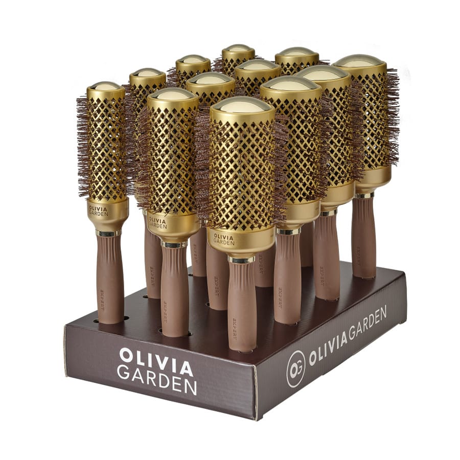 Olivia Garden Expert Blowout Wavy Bristle – Gold & Brown četka za feniranje