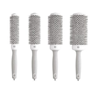 Olivia Garden Expert Blowout Speed Wavy Bristles – White & Grey