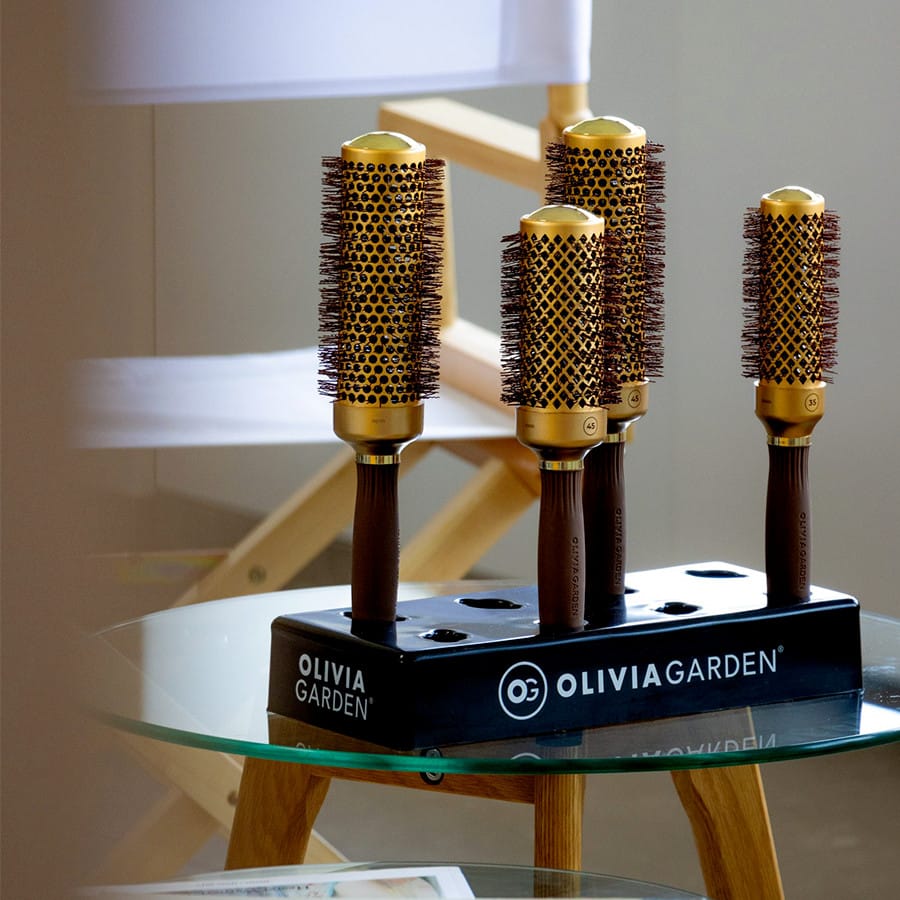 Olivia Garden Expert Blowout Wavy Bristle – Gold & Brown četka za feniranje