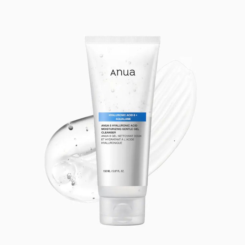 ANUA 8 Hyaluronic Acid + Squalane Hydrating Gentle Gel Cleanser 150ml